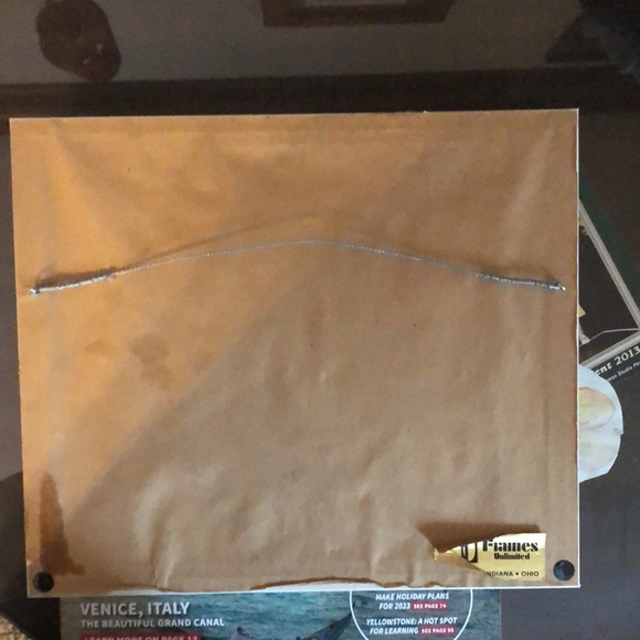 Farmhouse decor framed picture of a farm in winter as seen through a window - Picture 8 of 13